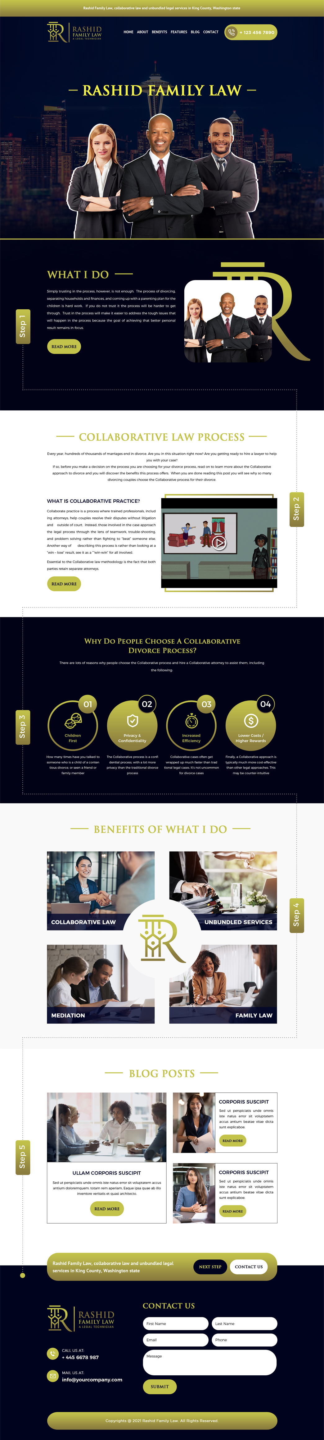 Web-Design von MAZY für Rashid Family Law, Legal Technician | Design #27172557