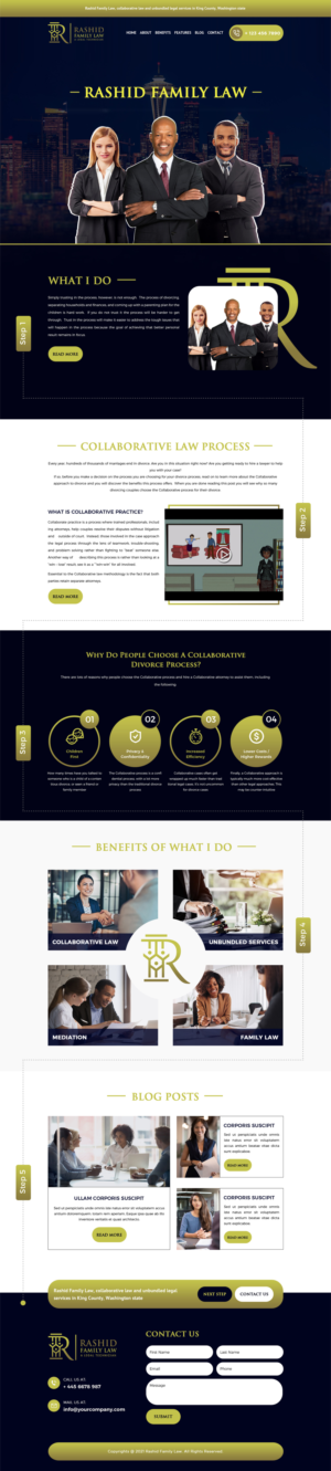 Web Design par MAZY pour Rashid Family Law, Legal Technician | Design : #27172557