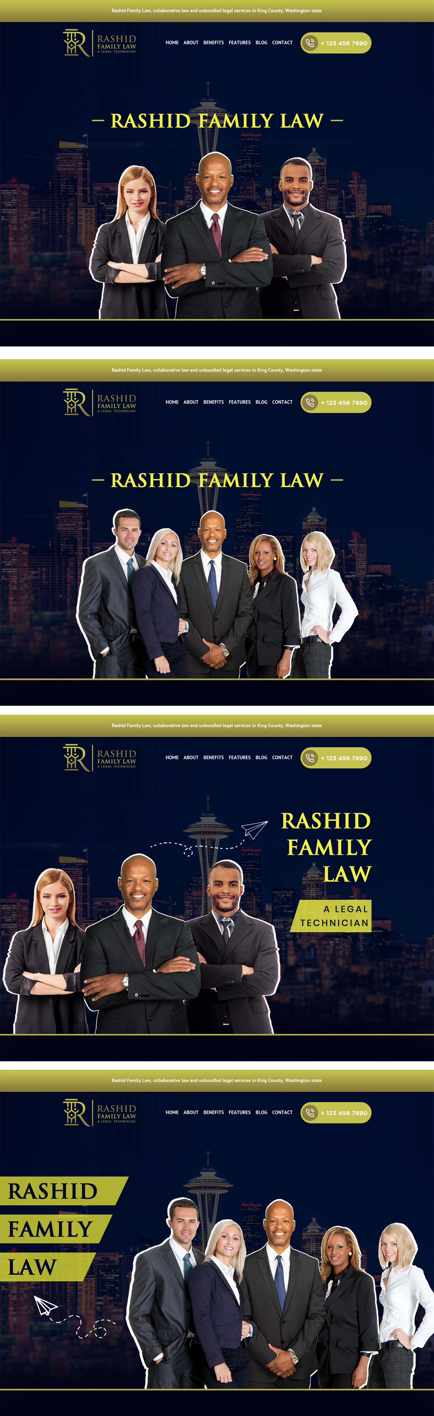 Web Design by MAZY for Rashid Family Law, Legal Technician | Design #27172563
