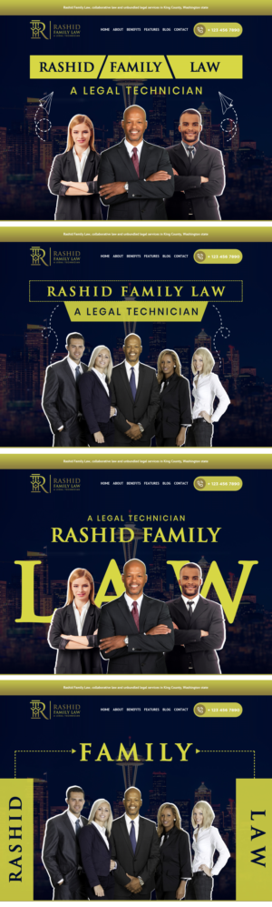 Web Design par MAZY pour Rashid Family Law, Legal Technician | Design : #27176680