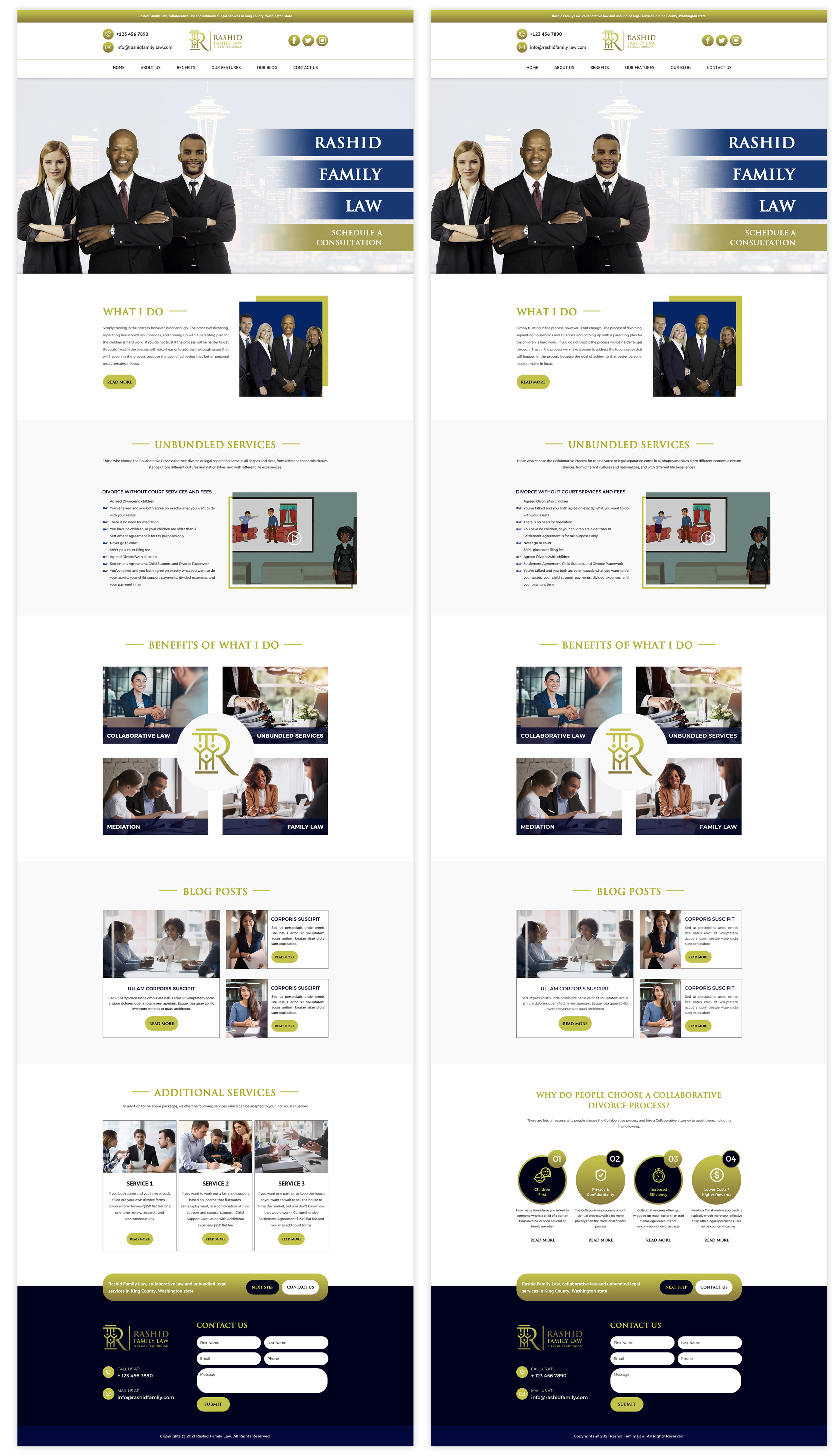 Web-Design von MAZY für Rashid Family Law, Legal Technician | Design #27191969