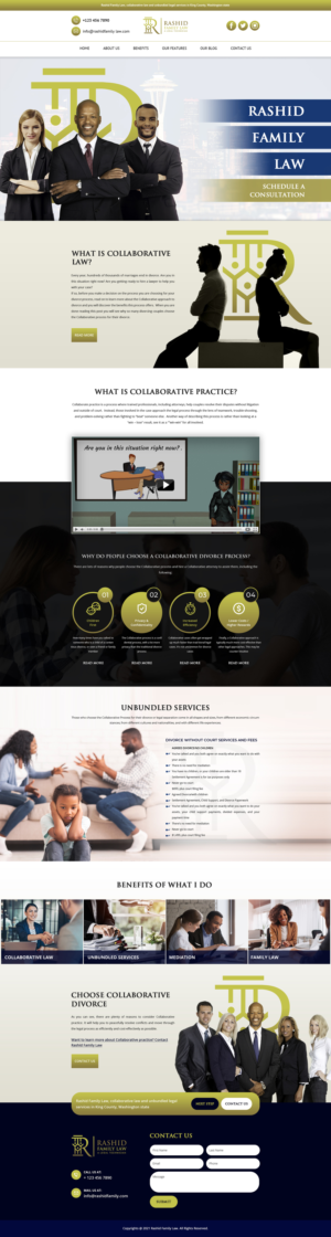 Web Design par MAZY pour Rashid Family Law, Legal Technician | Design : #27205778