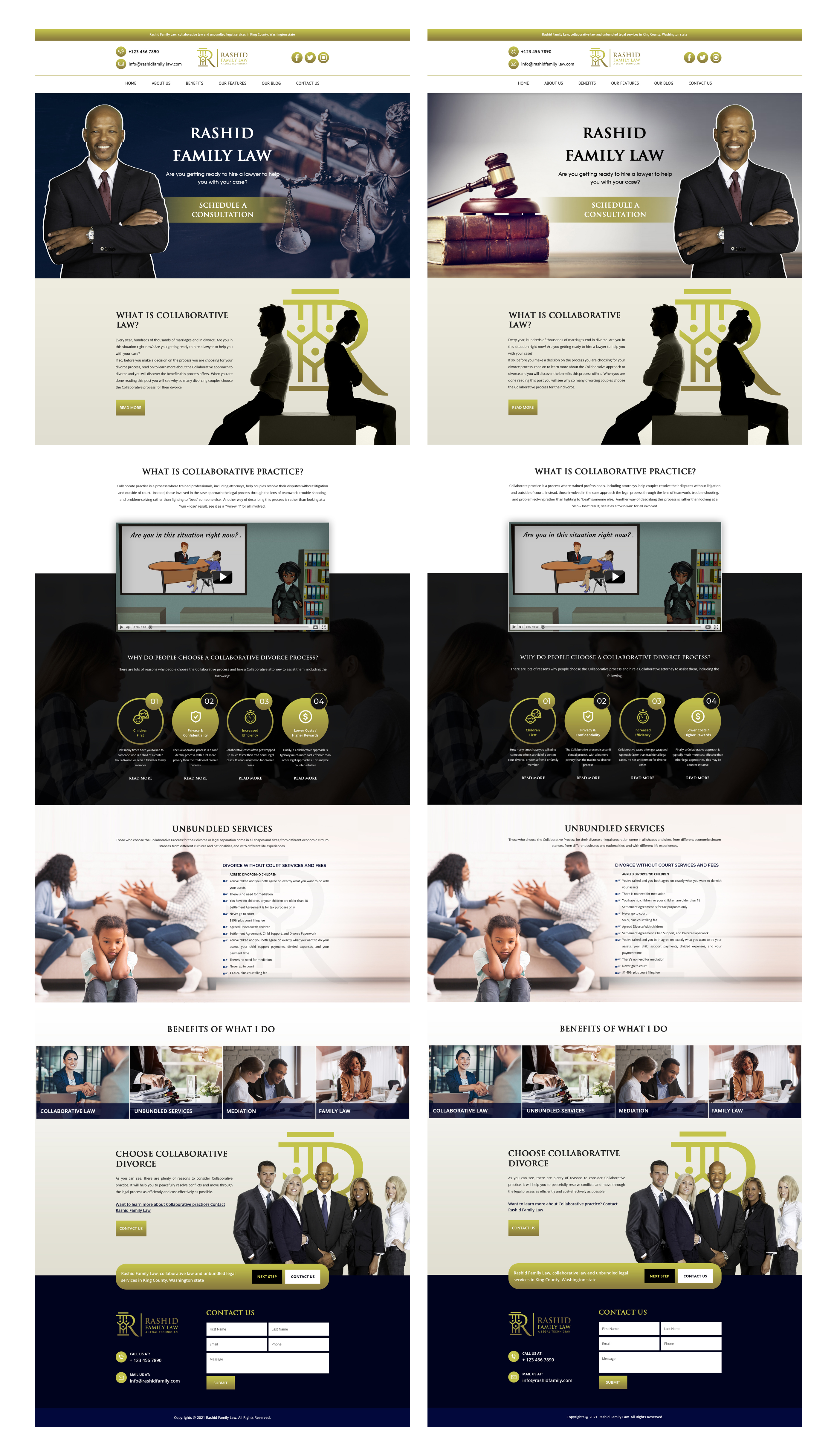 Web Design by MAZY for Rashid Family Law, Legal Technician | Design #27206946