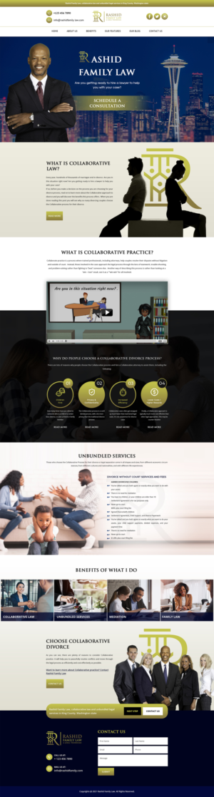 Web Design par MAZY pour Rashid Family Law, Legal Technician | Design : #27222523