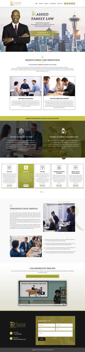 Web Design par MAZY pour Rashid Family Law, Legal Technician | Design : #27304766