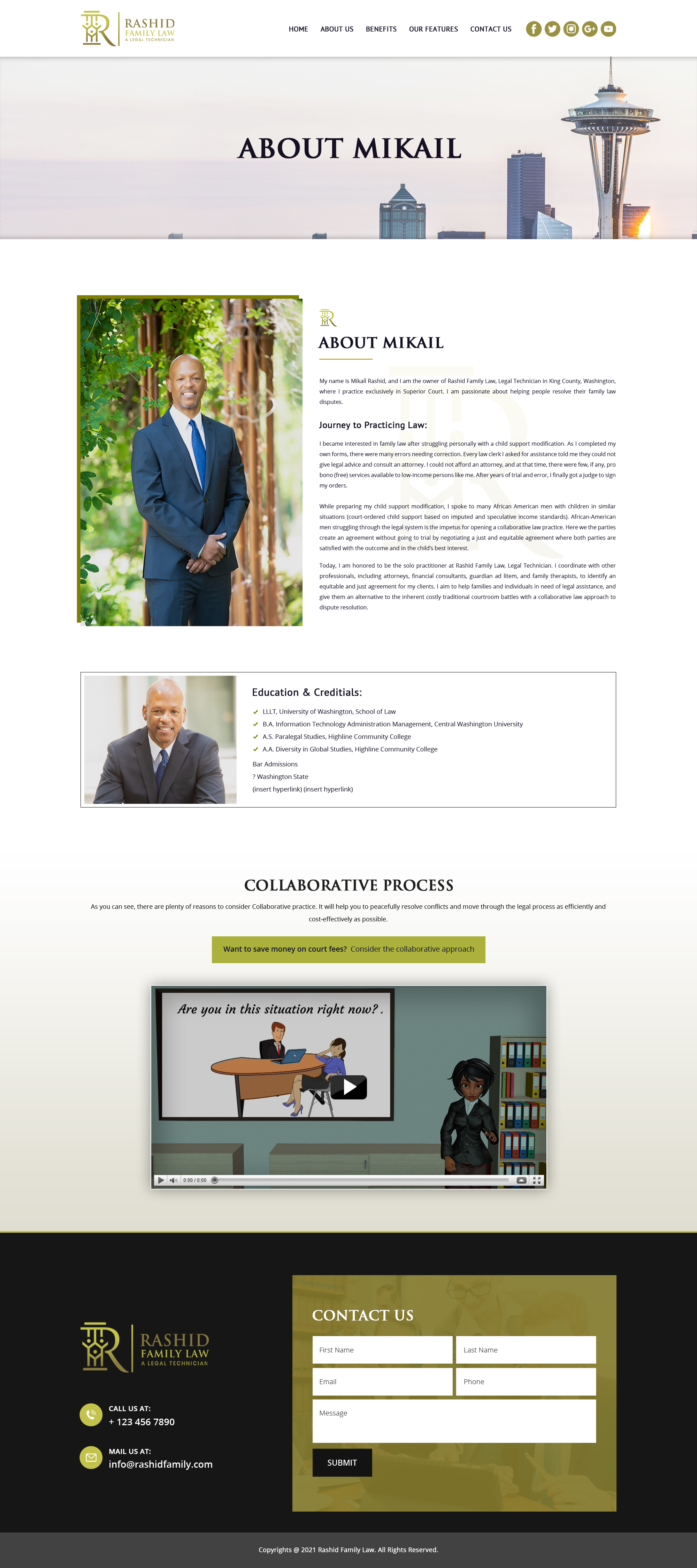 Web-Design von MAZY für Rashid Family Law, Legal Technician | Design #27313153