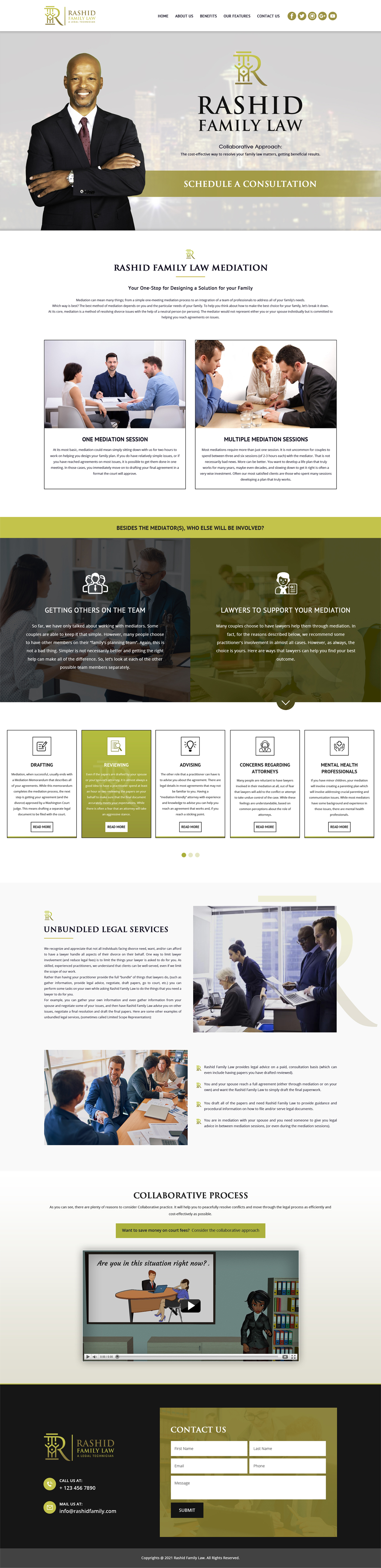 Web-Design von MAZY für Rashid Family Law, Legal Technician | Design #27323583