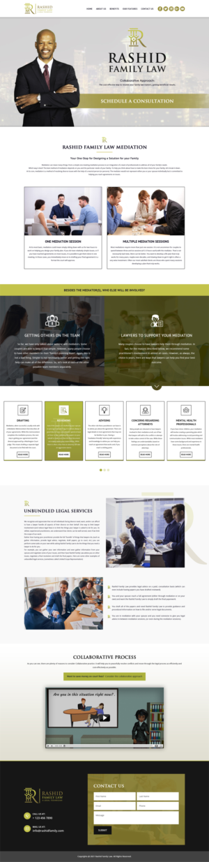 Web Design par MAZY pour Rashid Family Law, Legal Technician | Design : #27323583