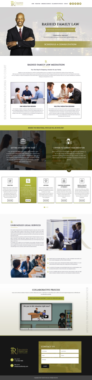 Web Design par MAZY pour Rashid Family Law, Legal Technician | Design : #27330910