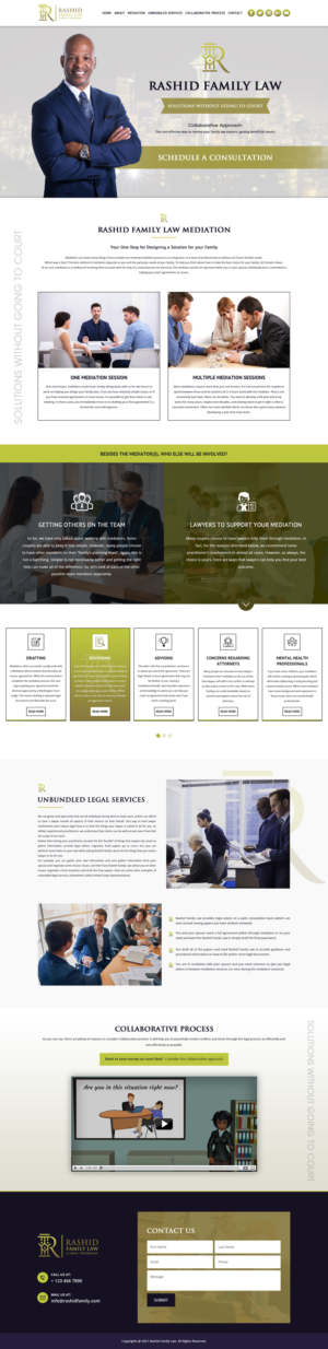 Web Design par MAZY pour Rashid Family Law, Legal Technician | Design : #27359314