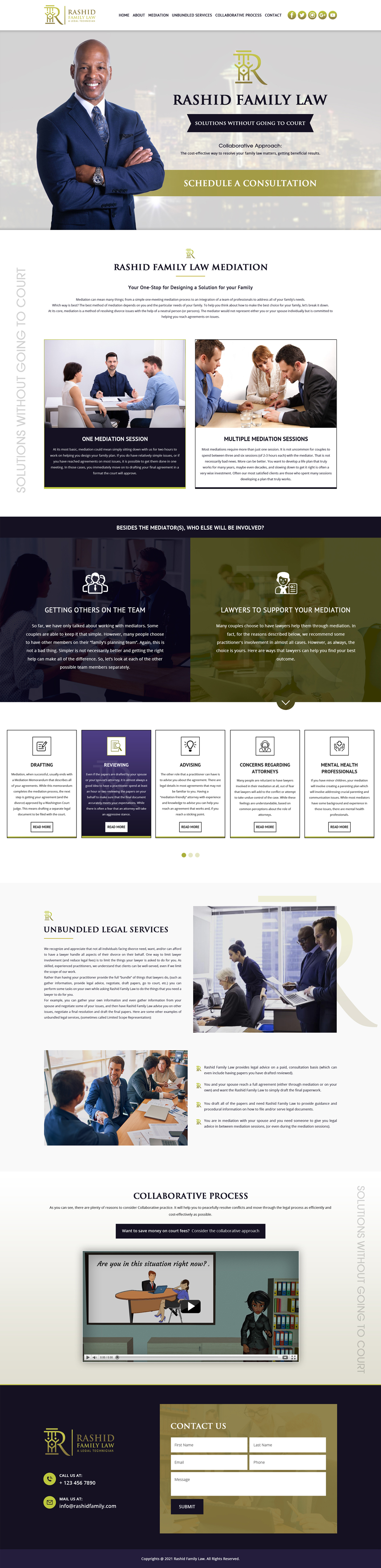 Diseño Web por MAZY para Rashid Family Law, Legal Technician | Diseño #27374584