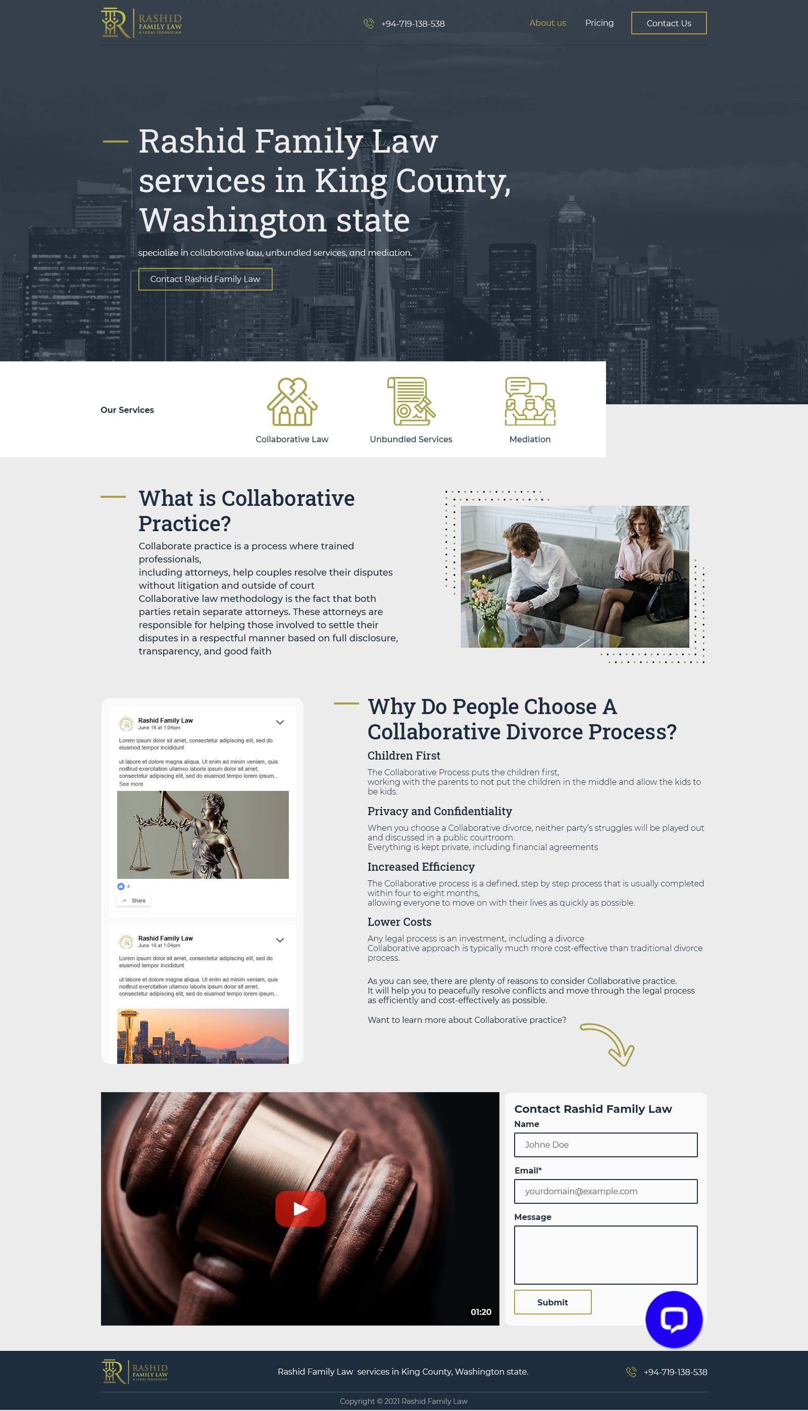 Web-Design von dinesh jayasiri für Rashid Family Law, Legal Technician | Design #26949545
