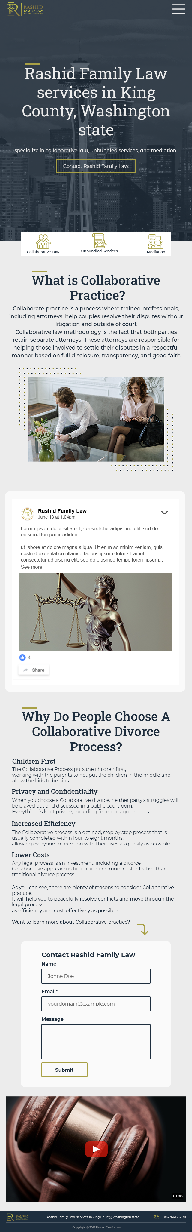 Web Design by dinesh jayasiri for Rashid Family Law, Legal Technician | Design #26952422