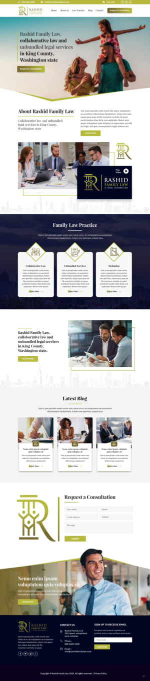 Diseño Web por pb para Rashid Family Law, Legal Technician | Diseño #26931469