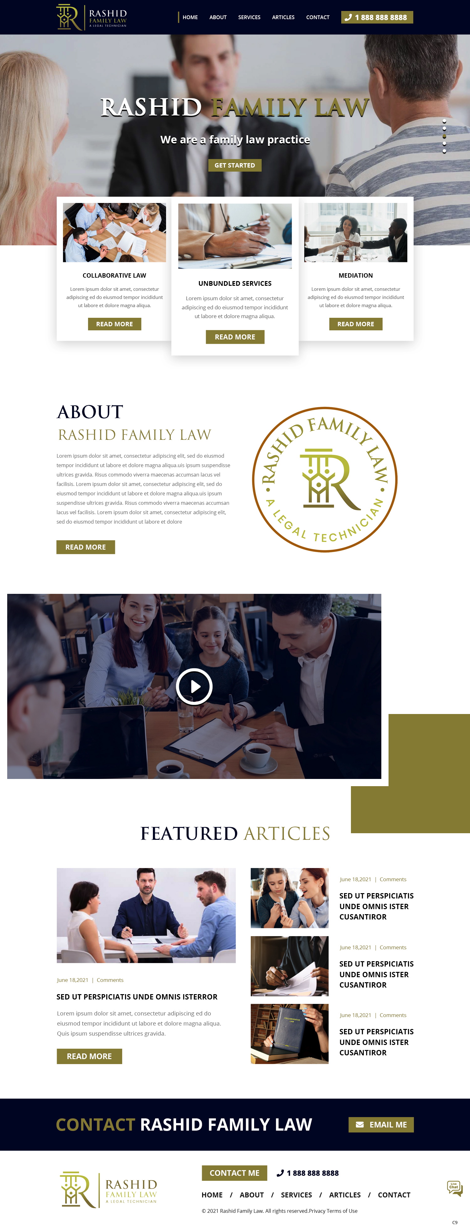 Web Design by pb for Rashid Family Law, Legal Technician | Design #26931470
