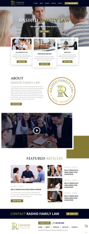 Web Design by pb for Rashid Family Law, Legal Technician | Design: #26931470