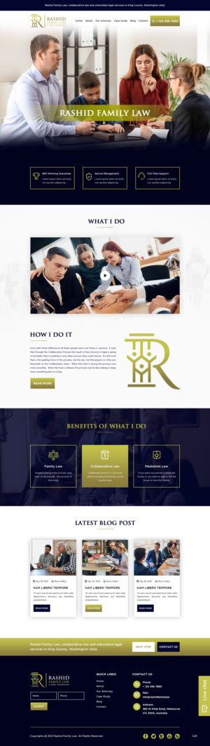 Web Design by pb for Rashid Family Law, Legal Technician | Design: #26931472