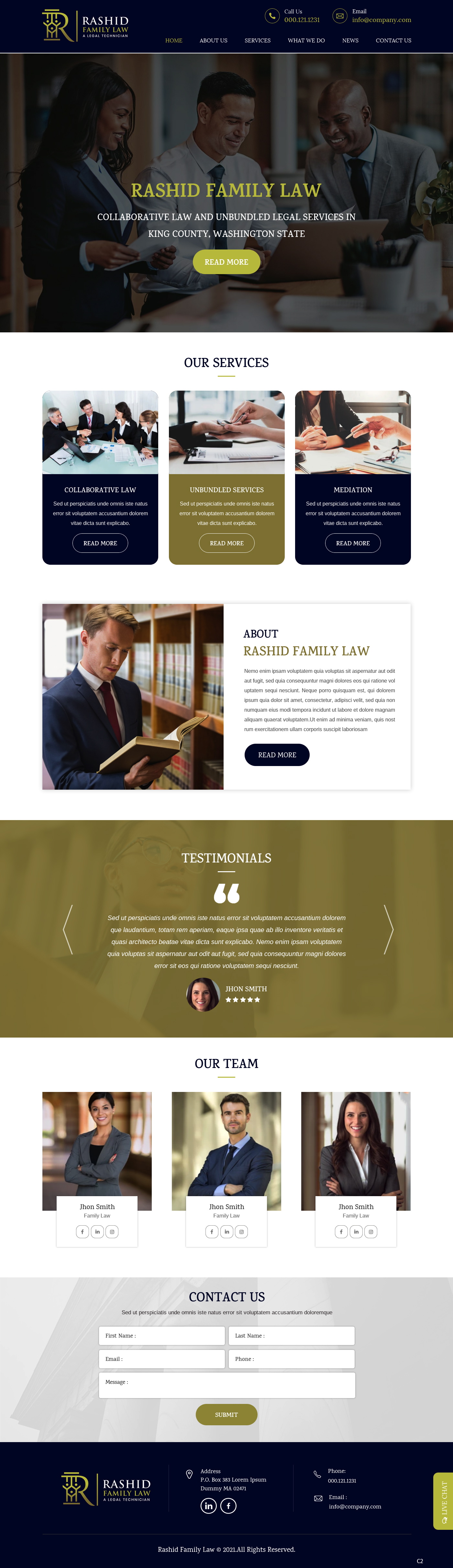 Web Design by pb for Rashid Family Law, Legal Technician | Design #26931473