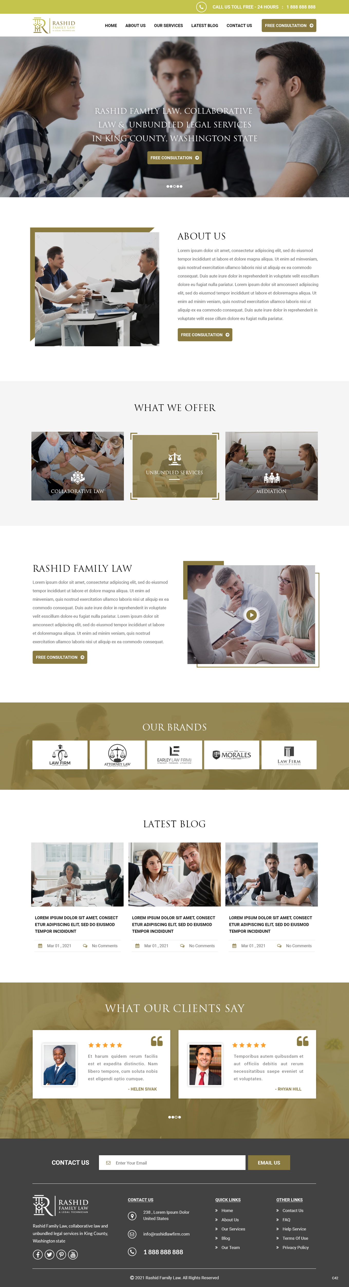 Web Design by pb for Rashid Family Law, Legal Technician | Design #26931485