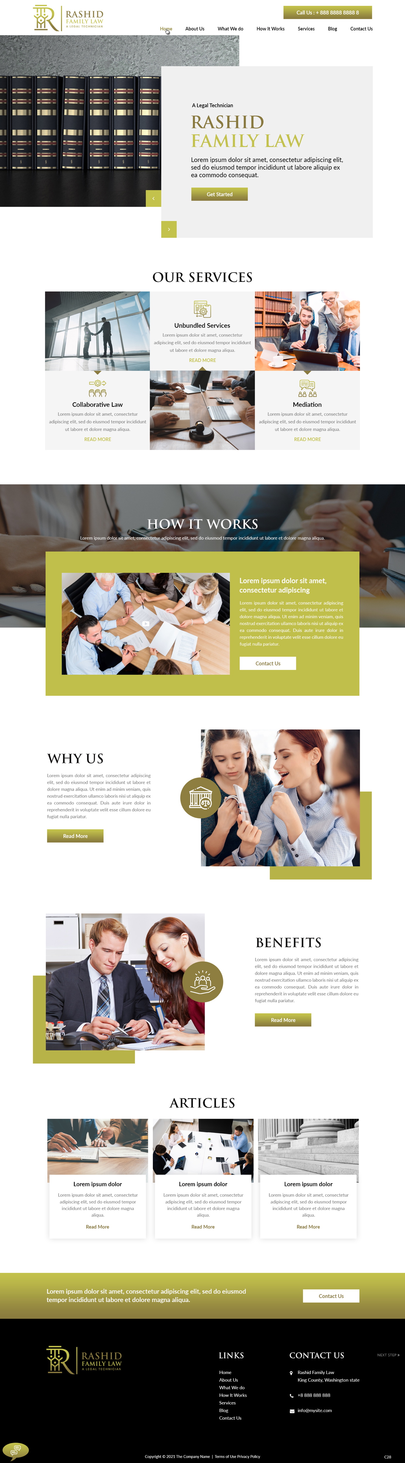 Web Design by pb for Rashid Family Law, Legal Technician | Design #26931487