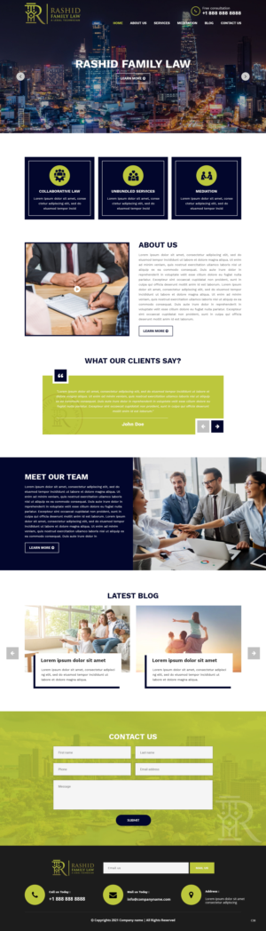 Web Design by pb for Rashid Family Law, Legal Technician | Design: #26931488