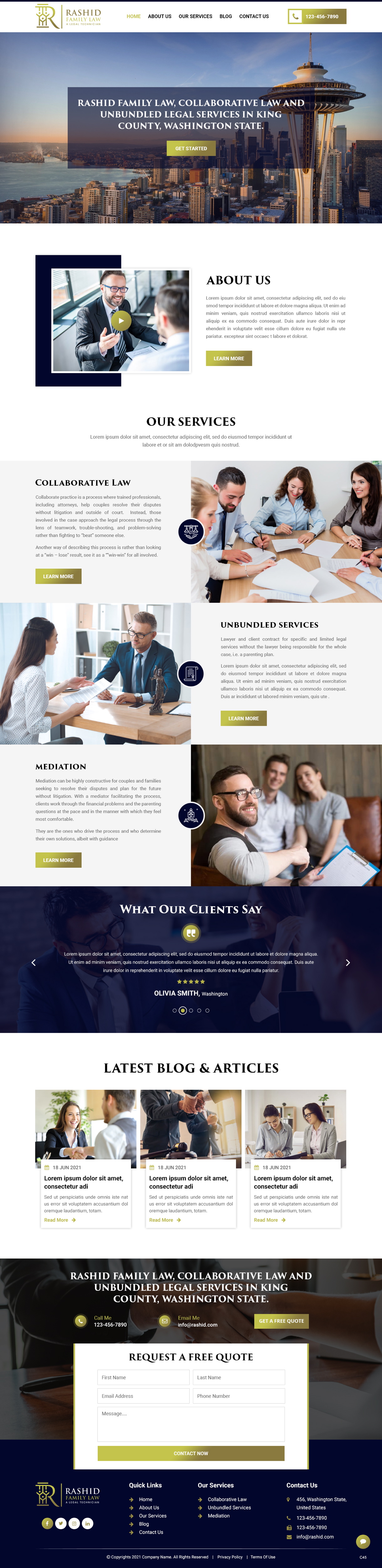 Web Design by pb for Rashid Family Law, Legal Technician | Design #26931500