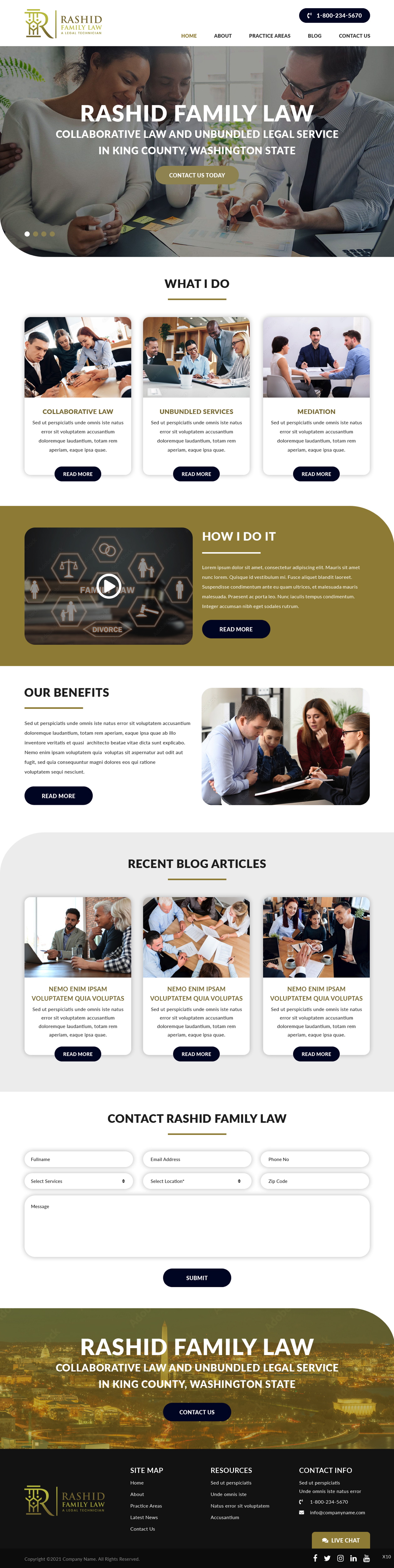 Web Design by pb for Rashid Family Law, Legal Technician | Design #26931501
