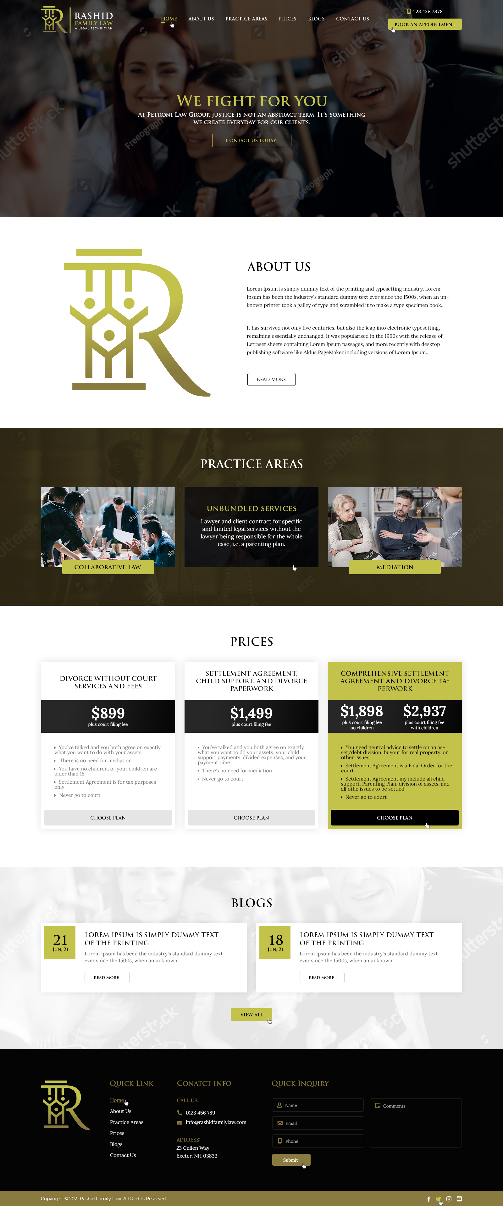 Diseño Web por Ved Web Services para Rashid Family Law, Legal Technician | Diseño #26944796