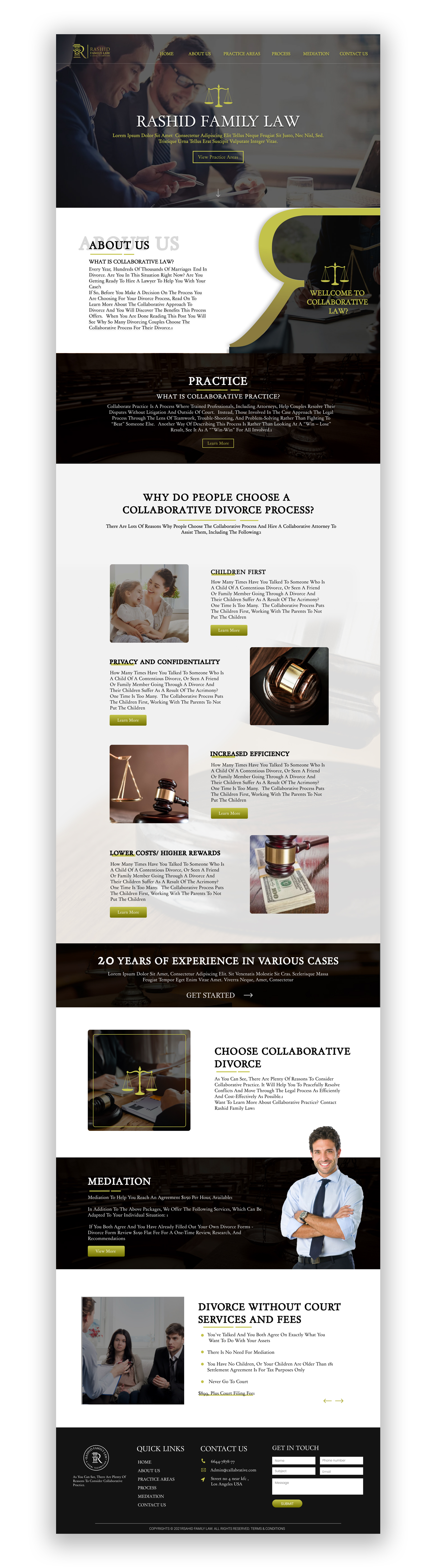 Web-Design von Adeel Rahman für Rashid Family Law, Legal Technician | Design #26948127