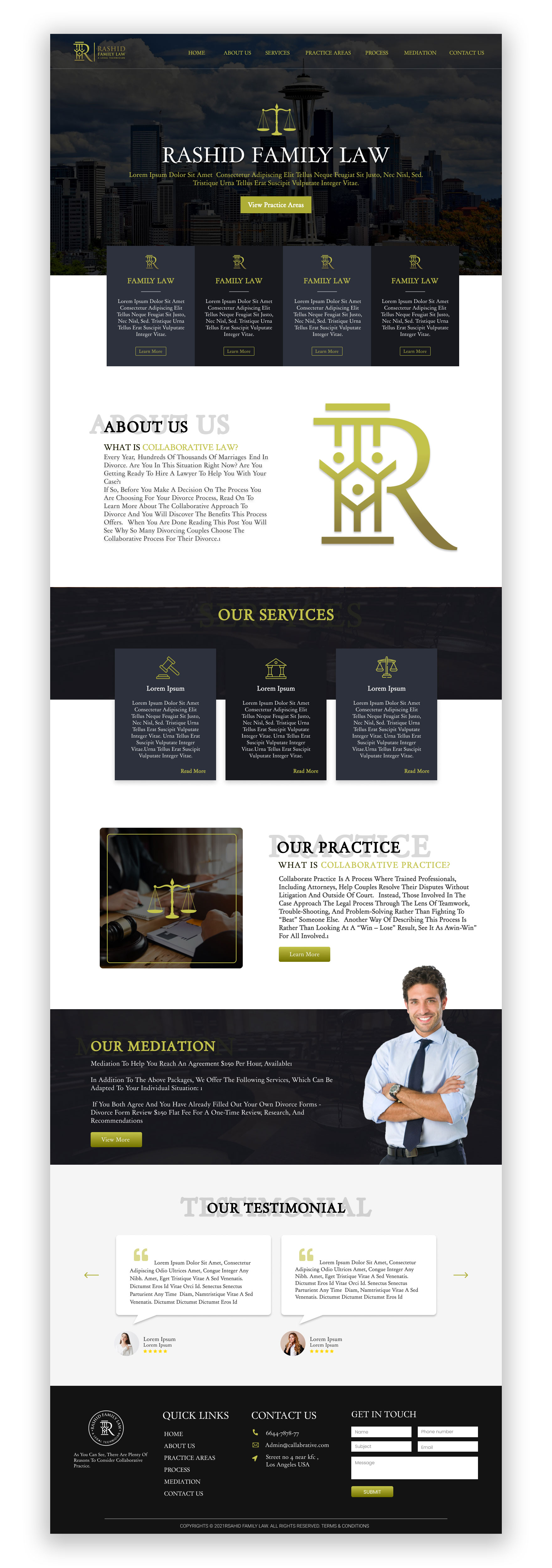 Web Design by Adeel Rahman for Rashid Family Law, Legal Technician | Design #26954240