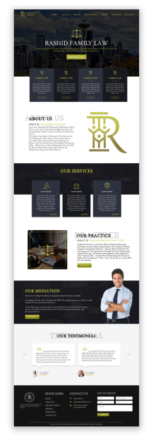 Diseño Web por Adeel Rahman para Rashid Family Law, Legal Technician | Diseño #26954240