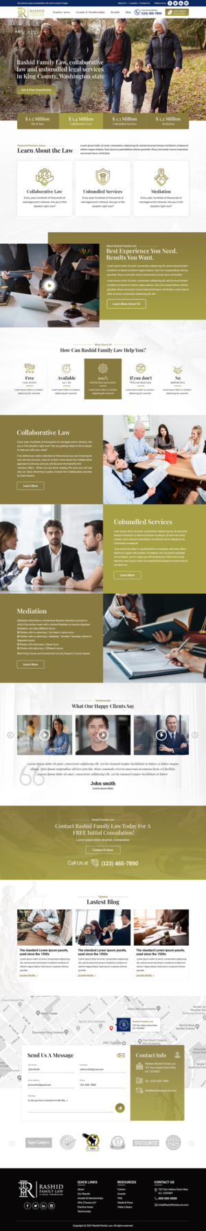 Web Design par Titan Eagle pour Rashid Family Law, Legal Technician | Design : #26931897
