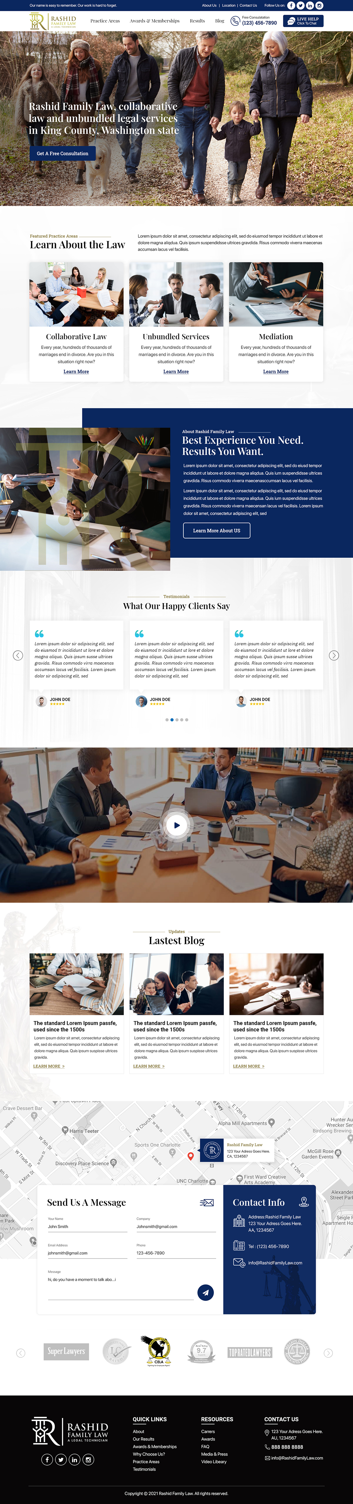 Web Design by Titan Eagle for Rashid Family Law, Legal Technician | Design #26934065