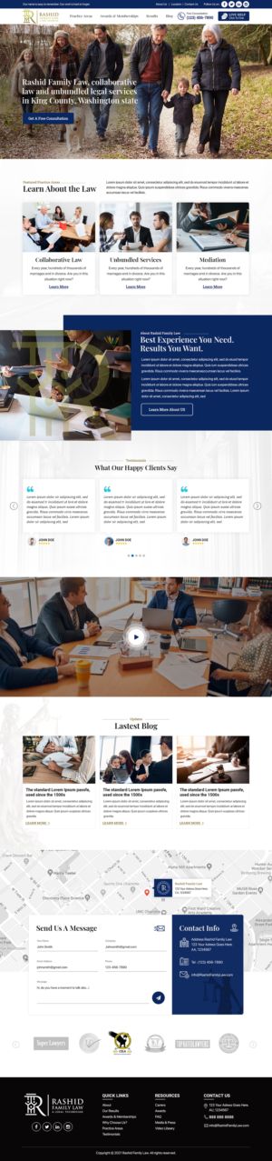 Rashid Family Law, legal technician needs a website and design | Diseño Web por Titan Eagle