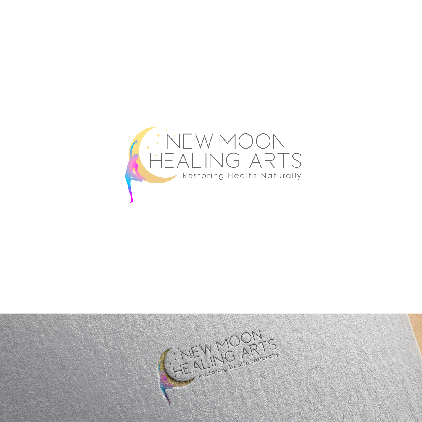 Logo Design by Arham Hidayat for New Moon Healing Arts | Design #26941312