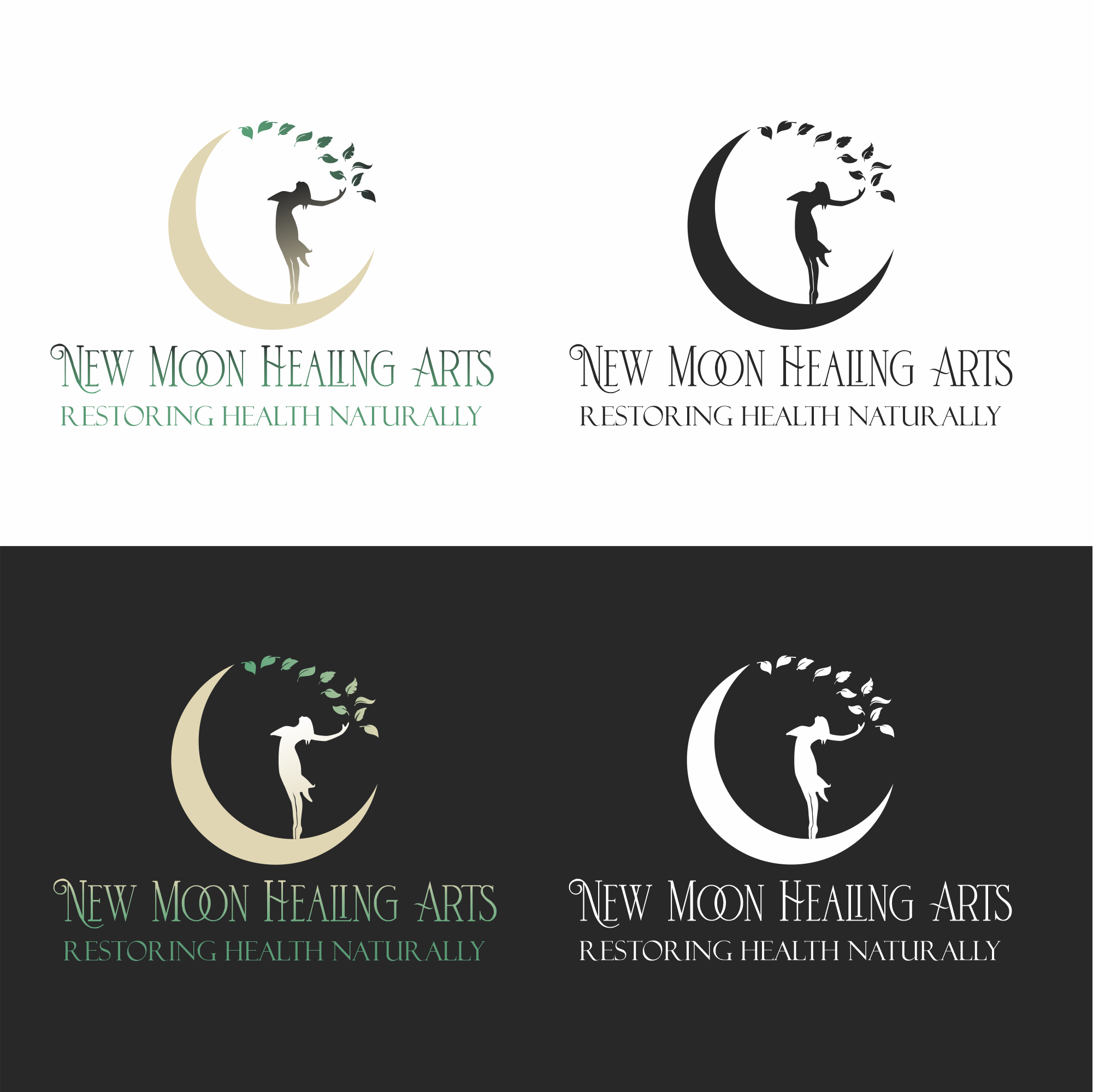 Logo Design by Phoenix Art for New Moon Healing Arts | Design #26950576