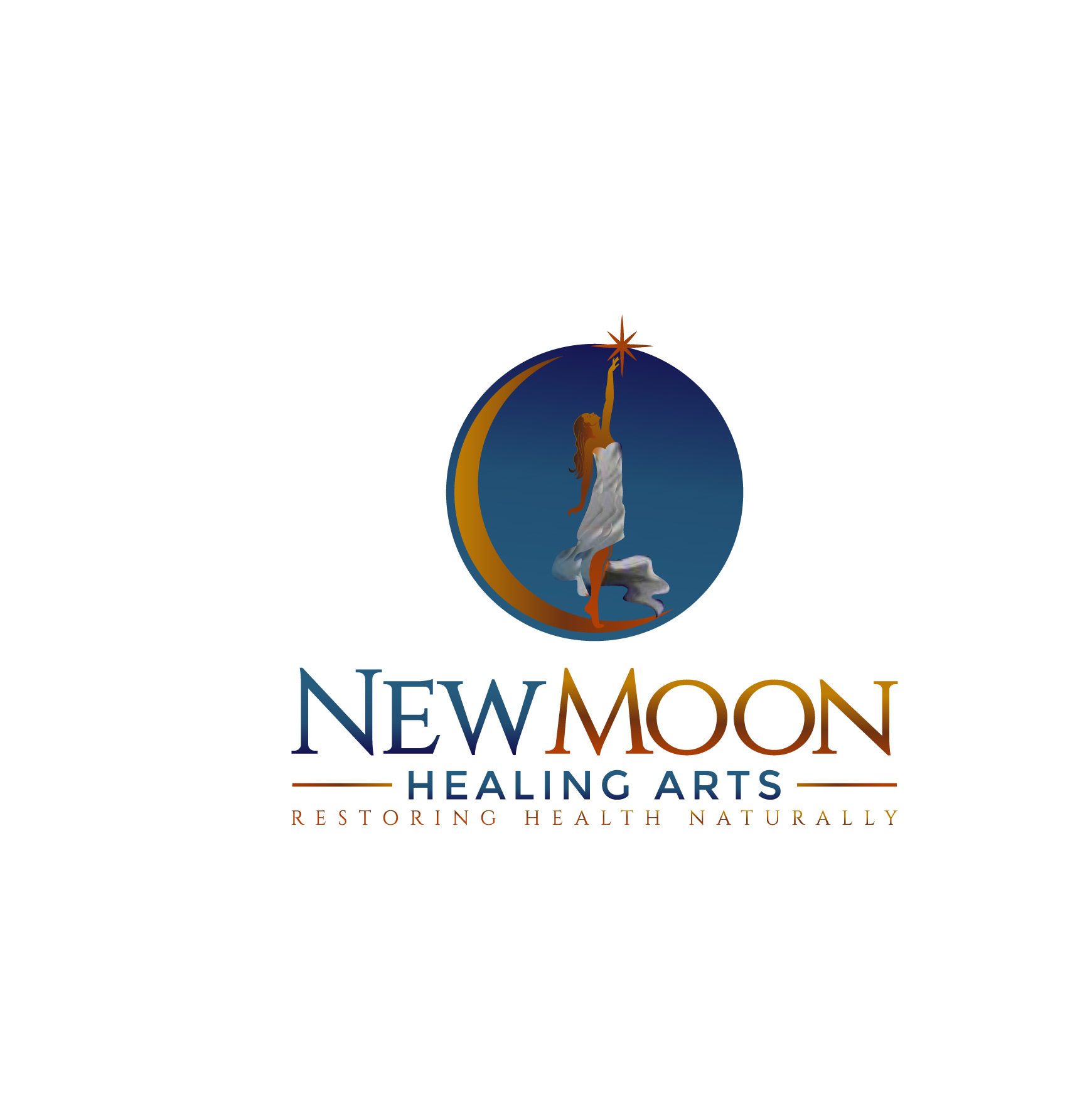 Logo Design by AinebAyoub for New Moon Healing Arts | Design #27379638