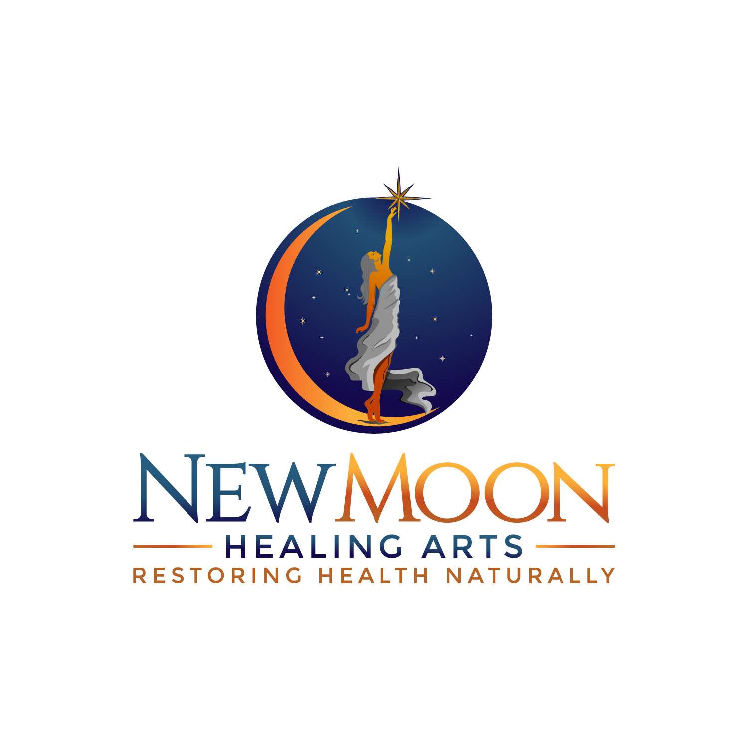 Logo Design by AinebAyoub for New Moon Healing Arts | Design: #27799170