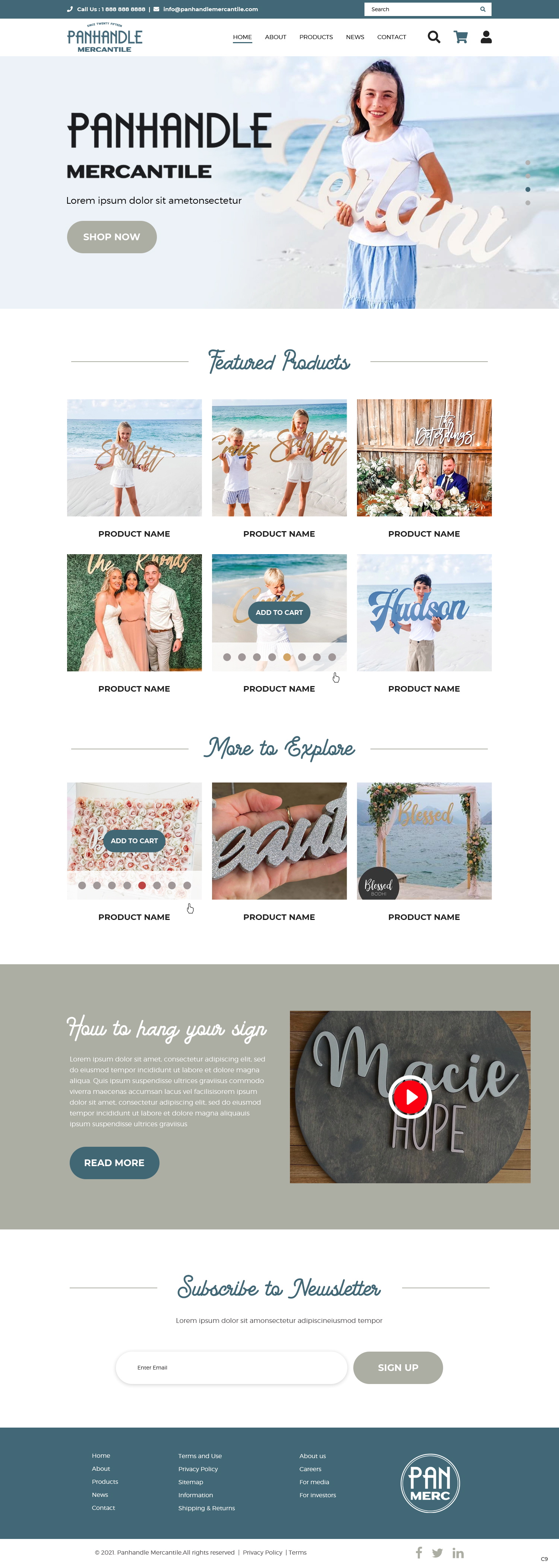 WooCommerce Design by pb for Panhandle Mercantile | Design #26936150