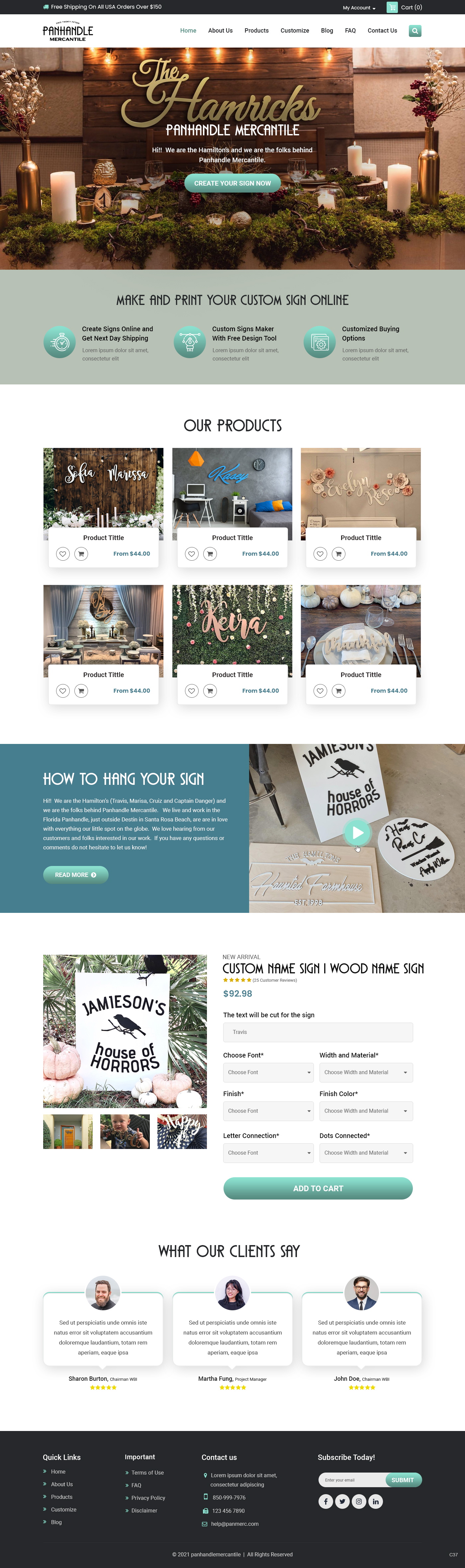 WooCommerce Design by pb for Panhandle Mercantile | Design #26936153