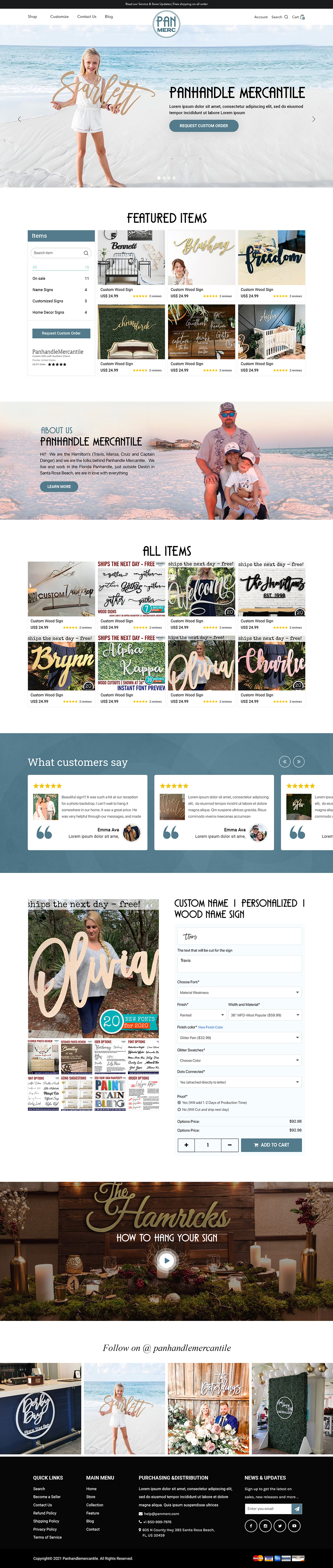 WooCommerce Design by Titan Eagle for Panhandle Mercantile | Design #26938939