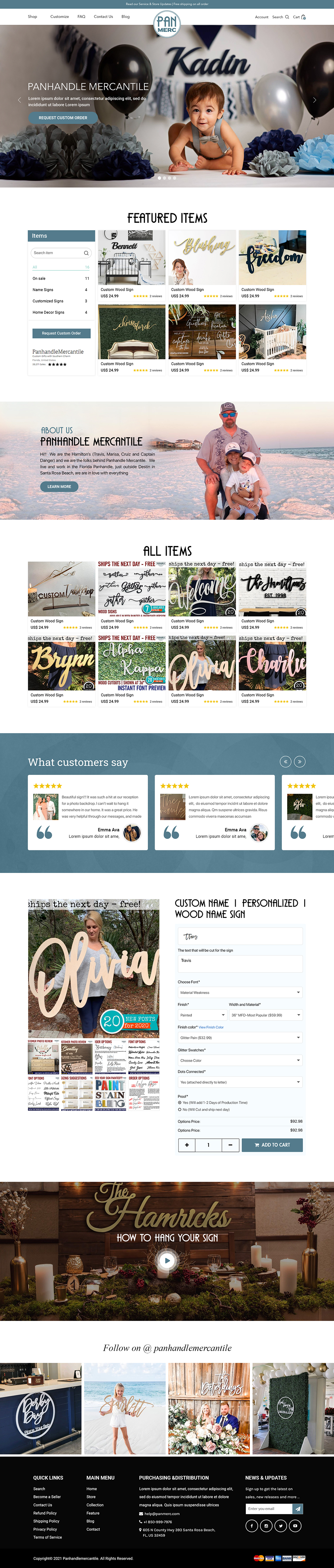 WooCommerce Design by Titan Eagle for Panhandle Mercantile | Design #26939533