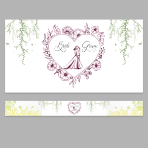 Wedding images design  with personal names added | Graphic Design by Fat Bat Man