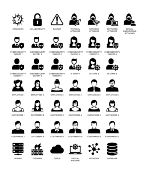 Cybersecurity icons | Diseño Con Ícono por luutrongtin89