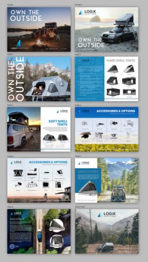 Catalog for Logik Outfitters featuring all the model of James Baroud Roof Top Tents | Flyer-Design von SAI DESIGNS