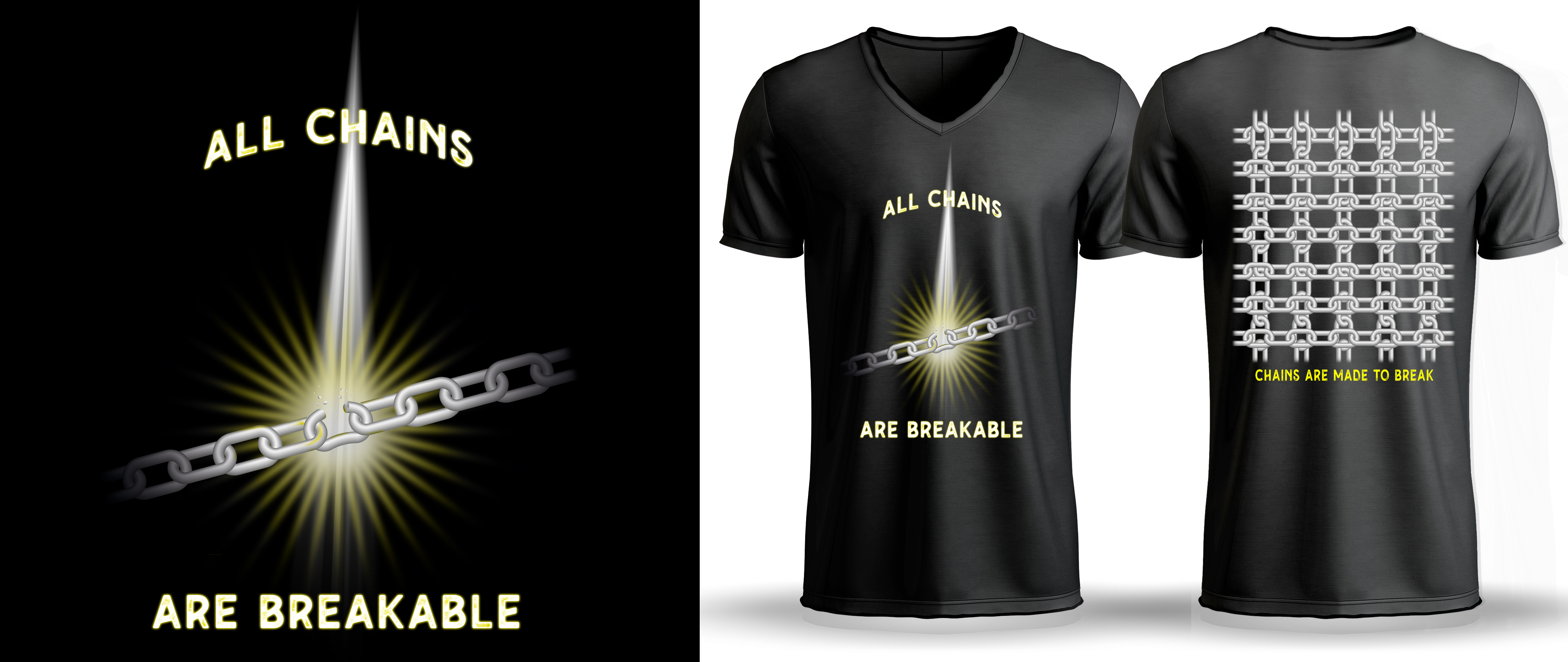 T-Shirt-Design von Al Pech für BrokenChainz | Design #26969708