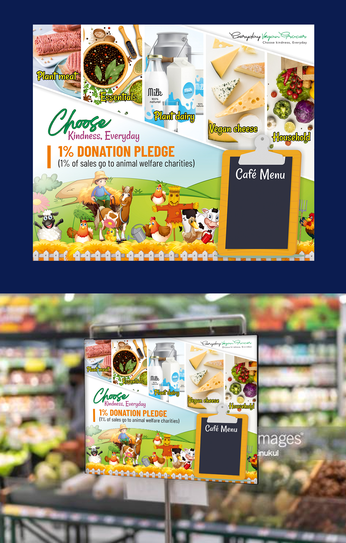Graphic Design by ecorokerz for Everyday Vegan Grocer | Design #26949508