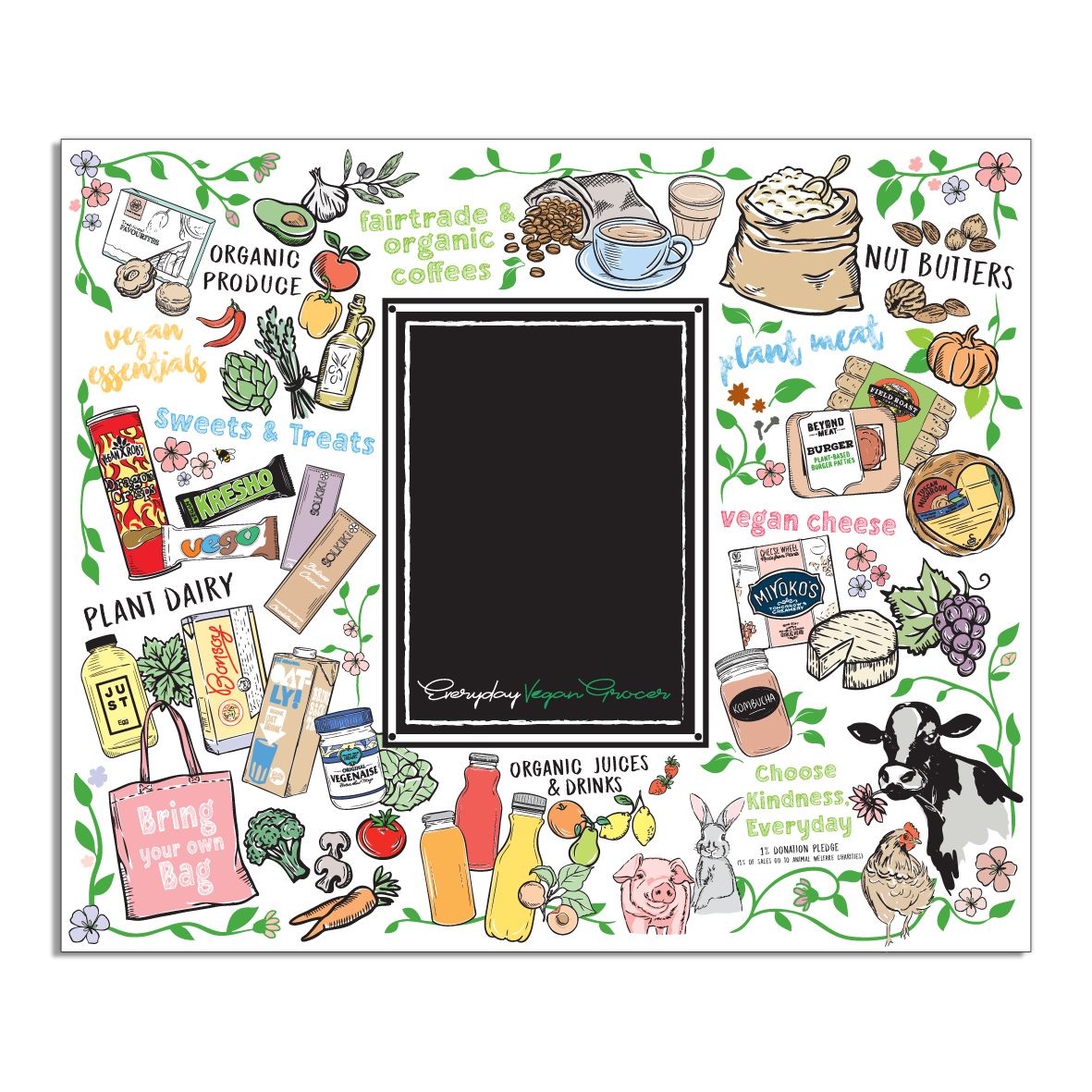 Graphic Design by Samantha Ward Design for Everyday Vegan Grocer | Design #27004676