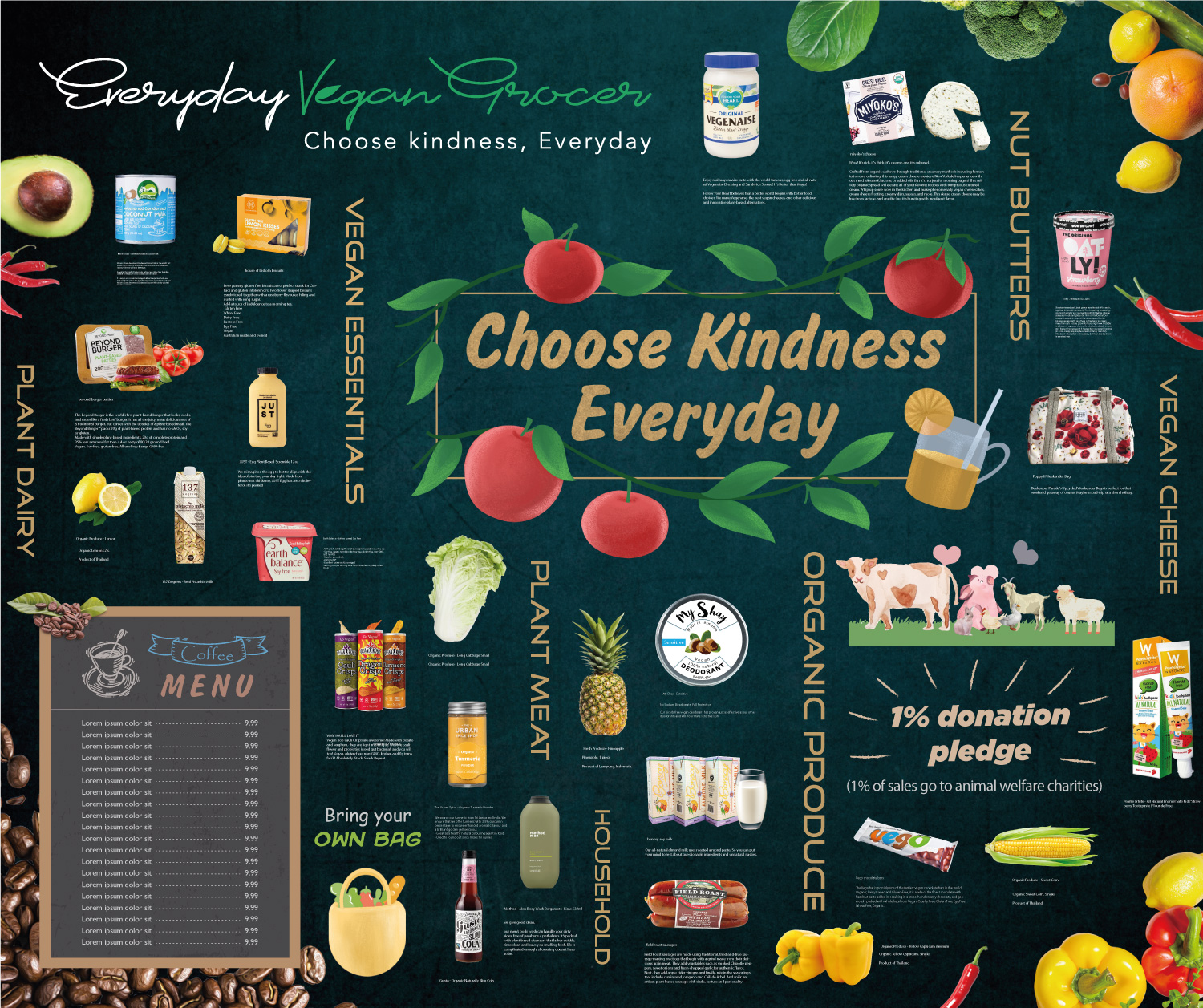 Graphic Design by Dylan H for Everyday Vegan Grocer | Design #26980853