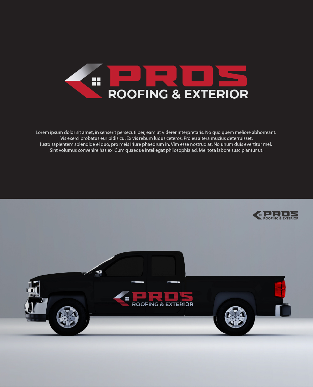 Logo Design by farady for Roofing and Exterior PROS | Design #26963850